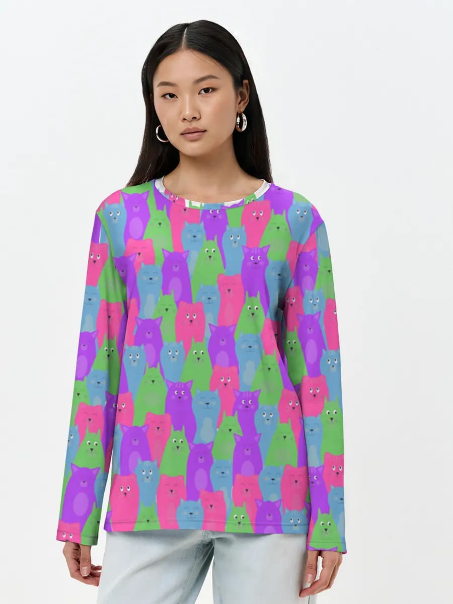 Women's long sleeve shirt. Cotton