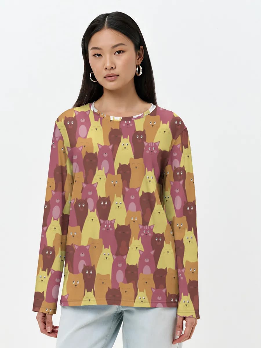 Women's long sleeve shirt. Cotton