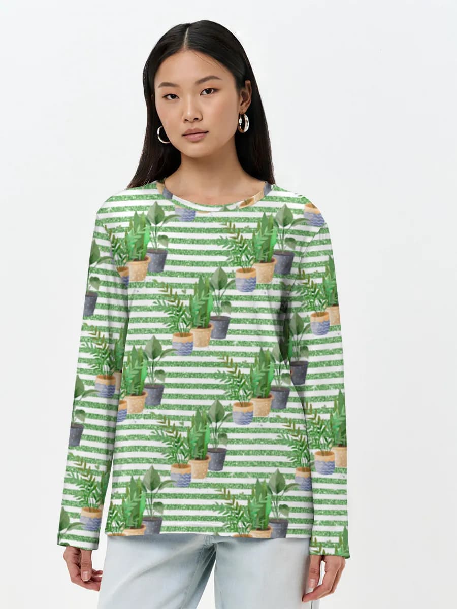Women's long sleeve shirt. Cotton