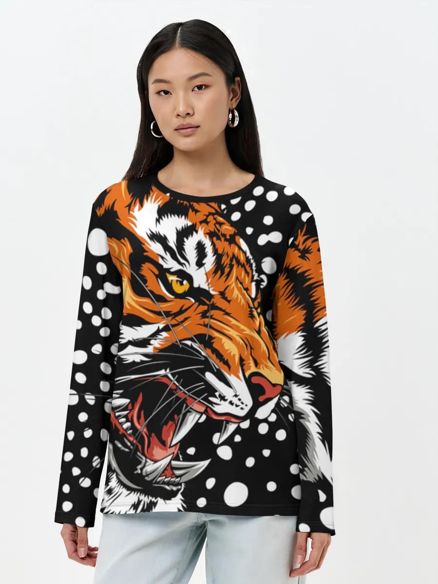 Women's long sleeve shirt. Cotton