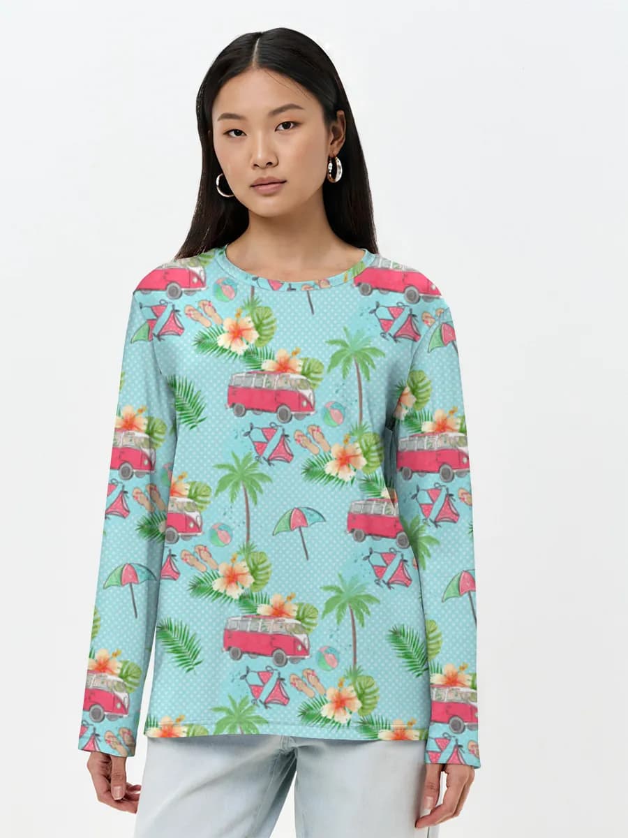 Women's long sleeve shirt. Cotton