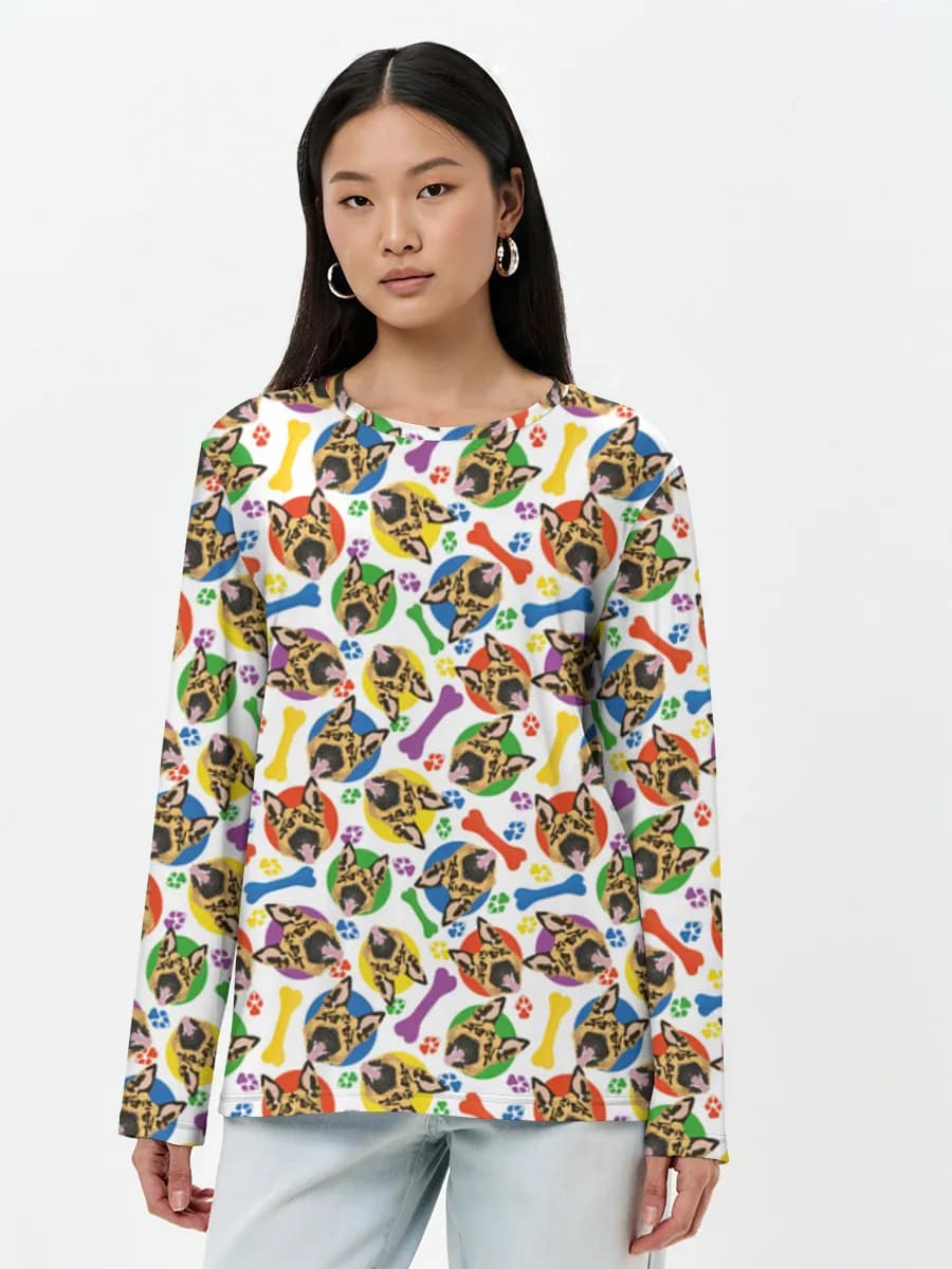 Women's long sleeve shirt. Cotton
