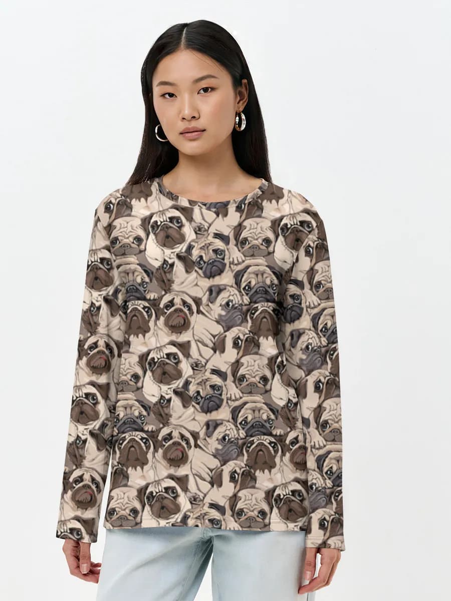 Women's long sleeve shirt. Cotton