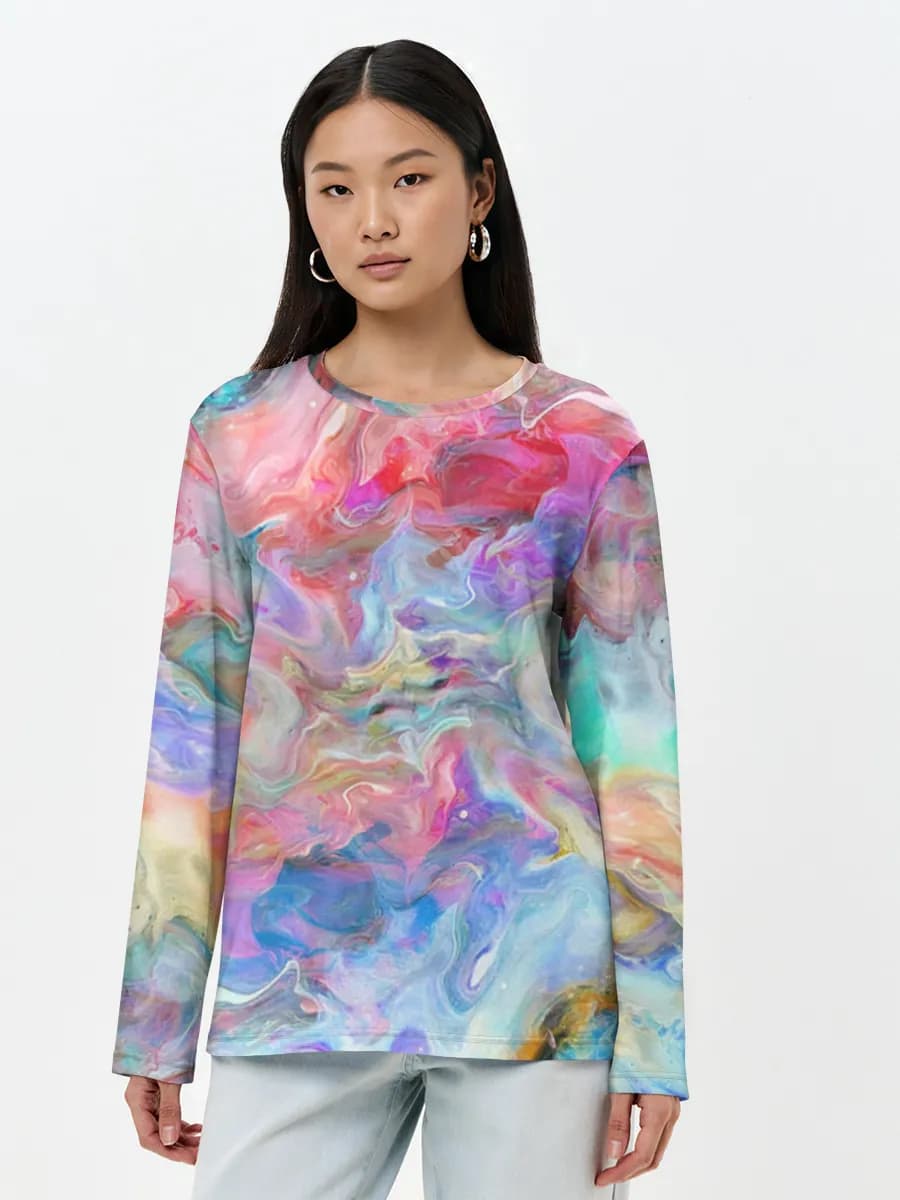 Women's long sleeve shirt. Cotton