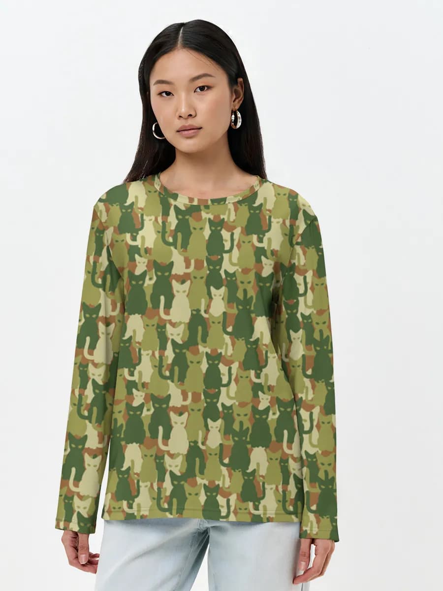 Women's long sleeve shirt. Cotton