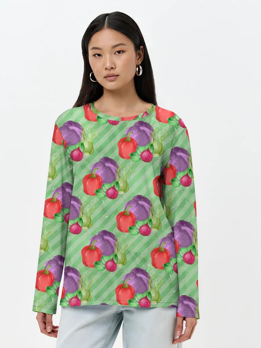 Women's long sleeve shirt. Cotton