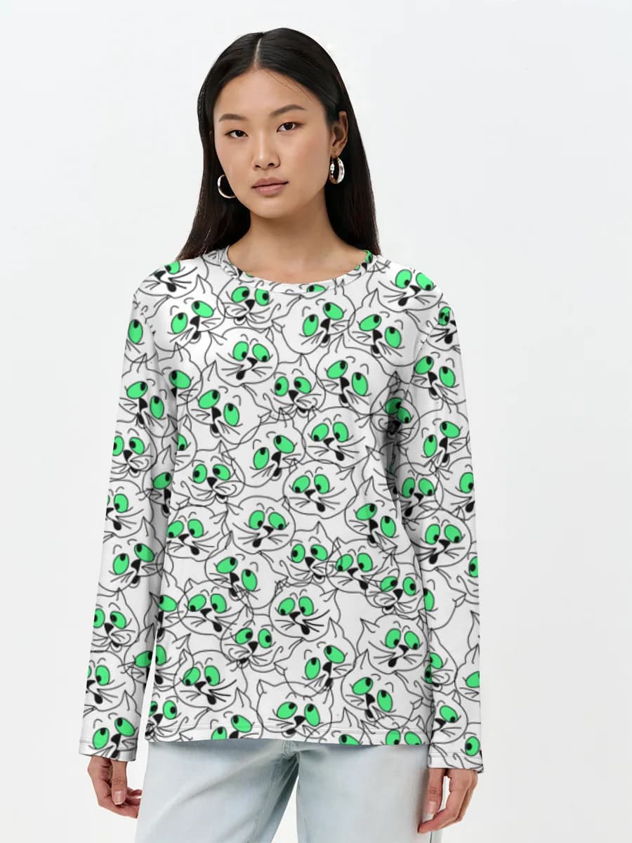 Women's long sleeve shirt. Cotton
