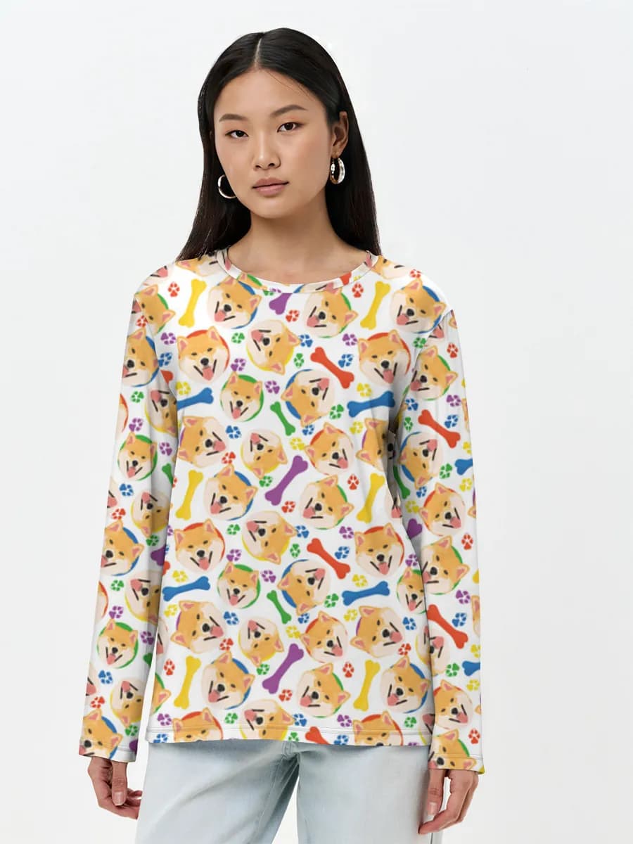 Women's long sleeve shirt. Cotton