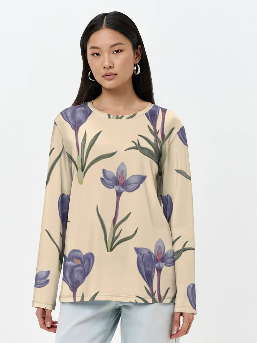 Women's long sleeve shirt. Cotton