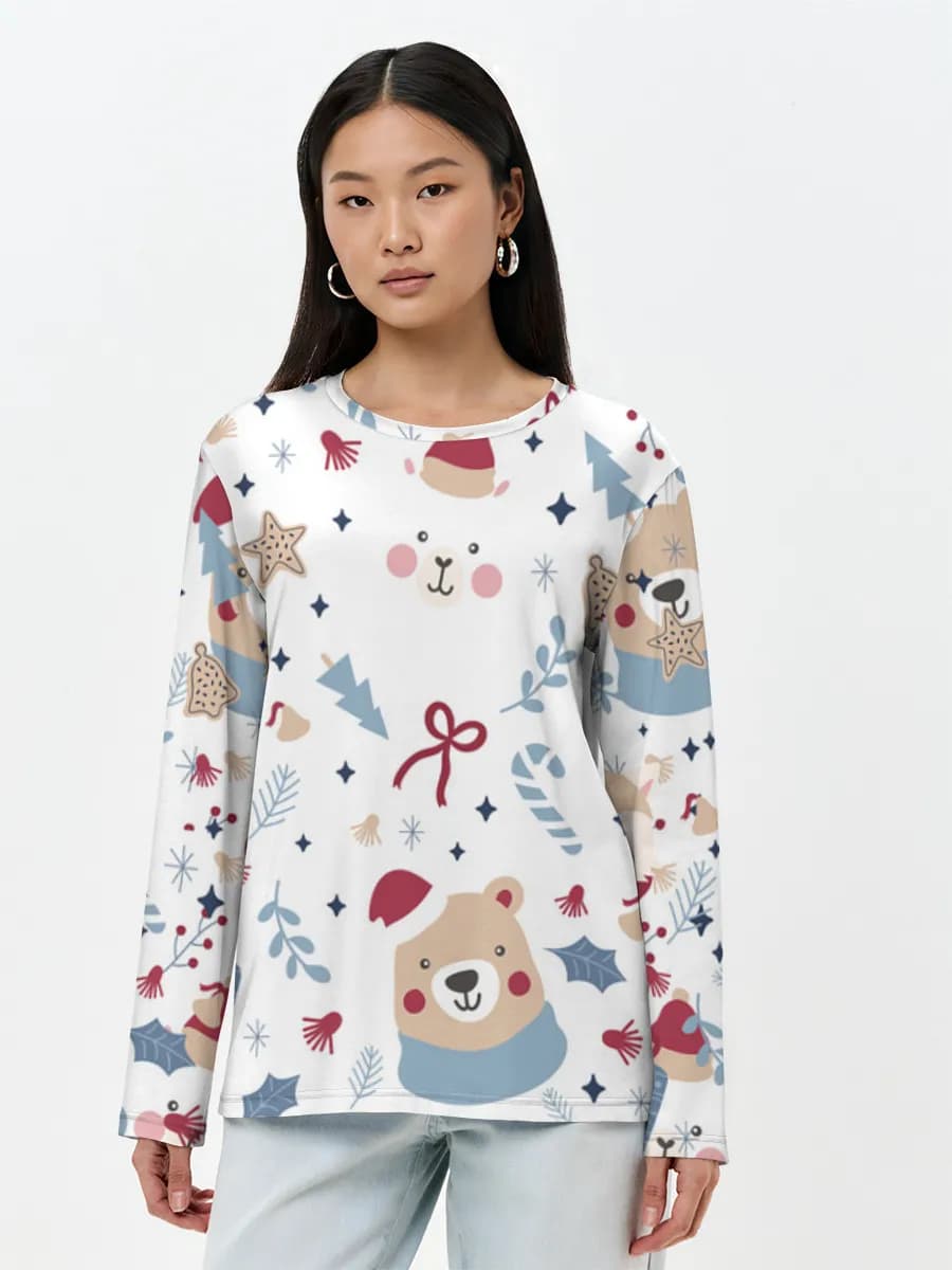 Women's long sleeve shirt. Cotton