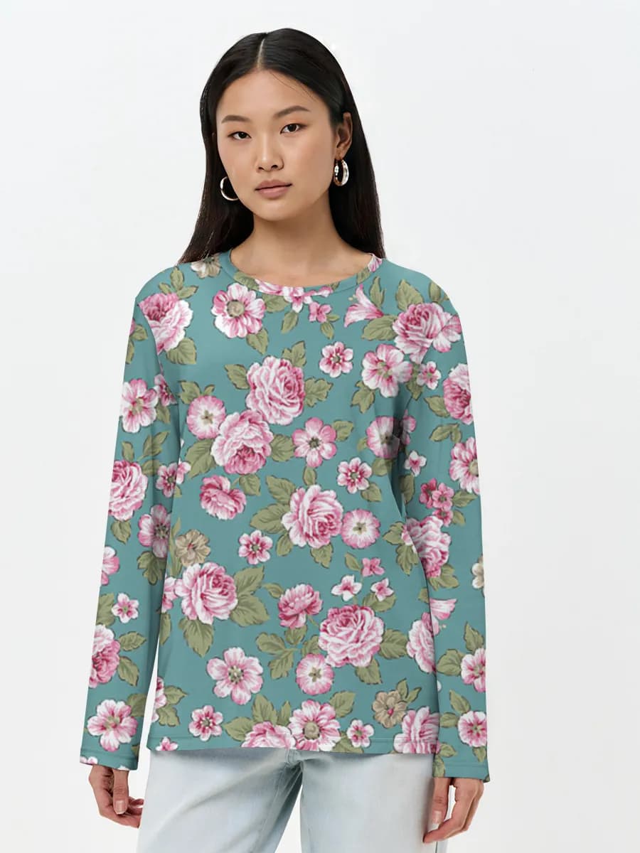 Women's long sleeve shirt. Cotton