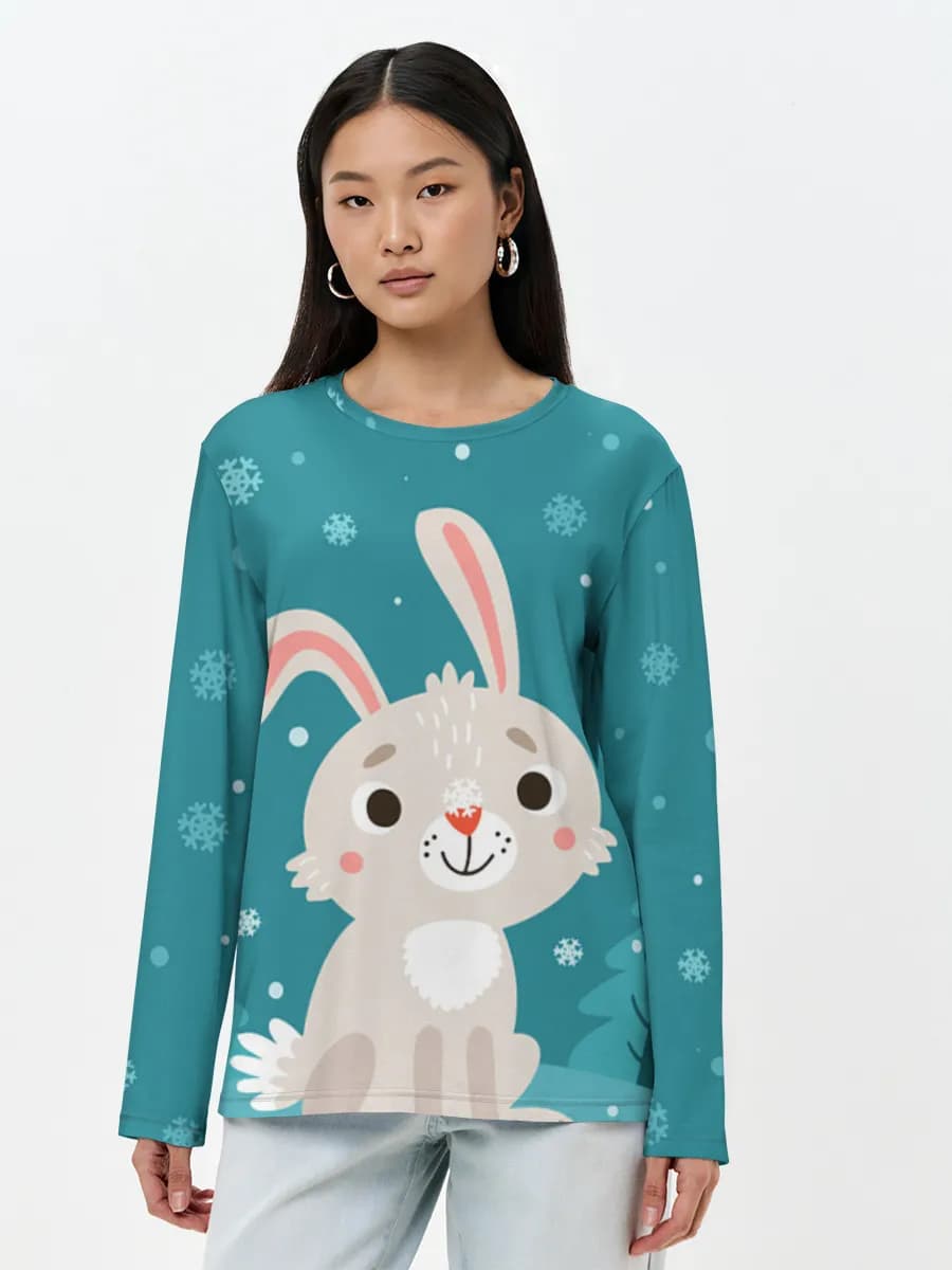 Women's long sleeve shirt. Cotton