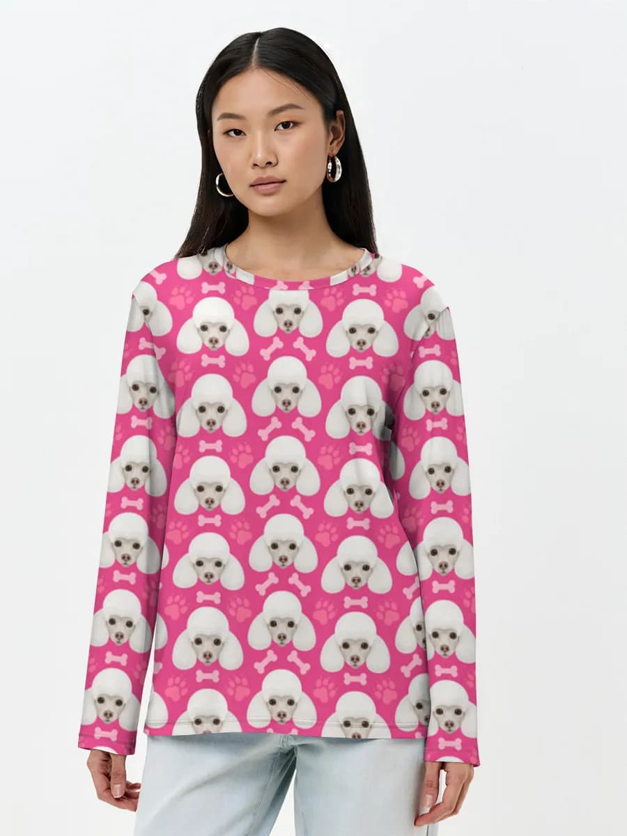 Cute Poodle Paw Prints