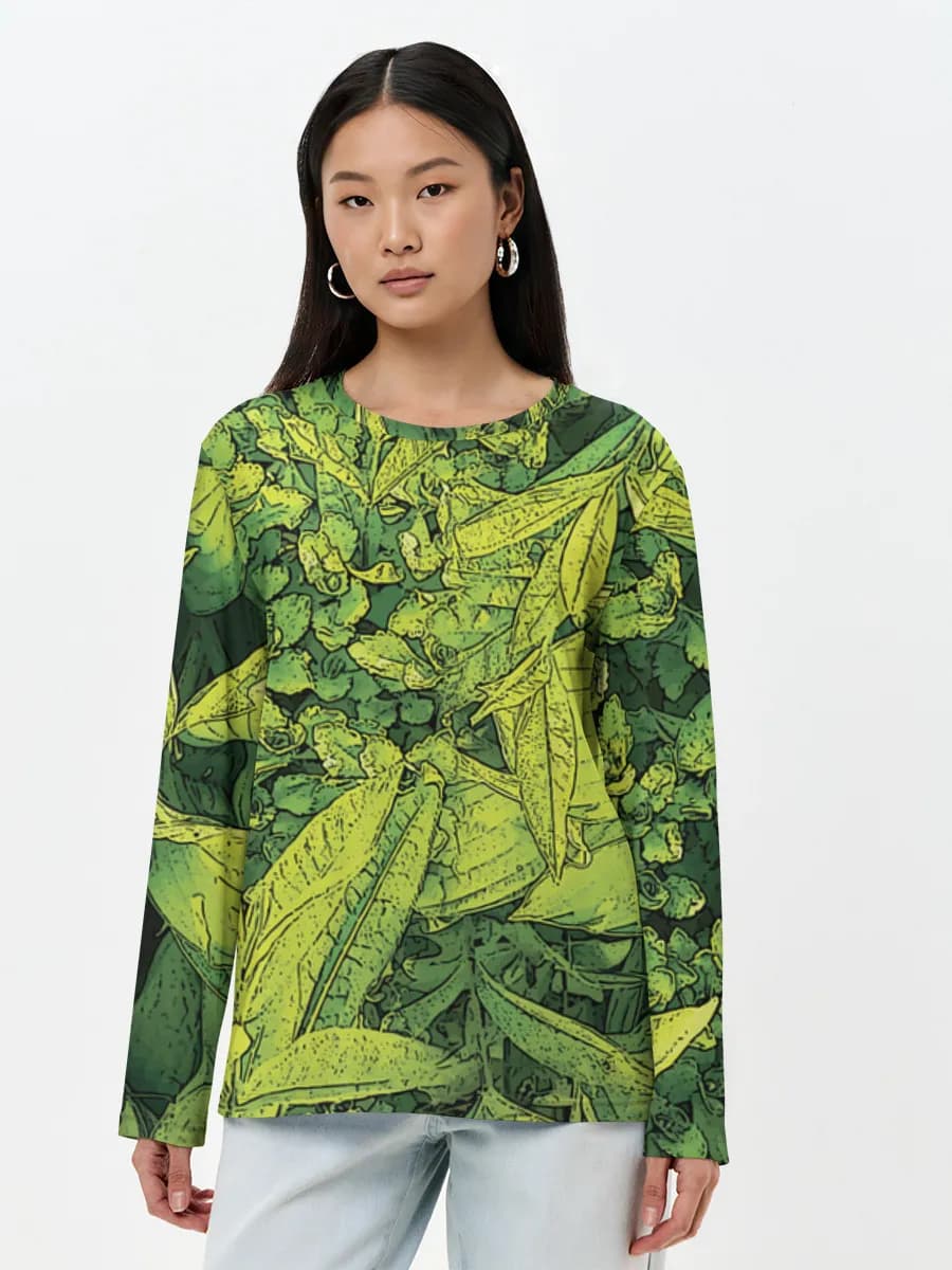 Women's long sleeve shirt. Cotton
