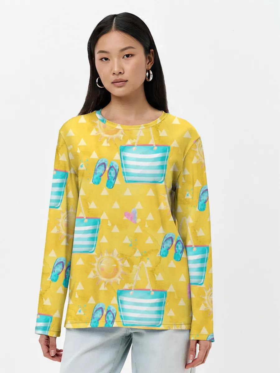 Women's long sleeve shirt. Cotton