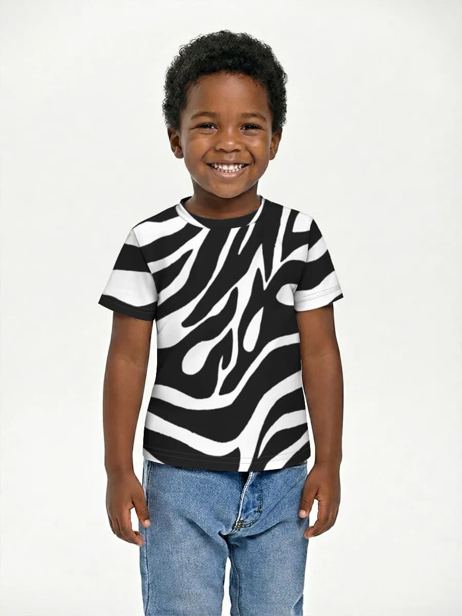 Bold Zebra Stripes — Children's cotton T-shirt (for boys. Copy)