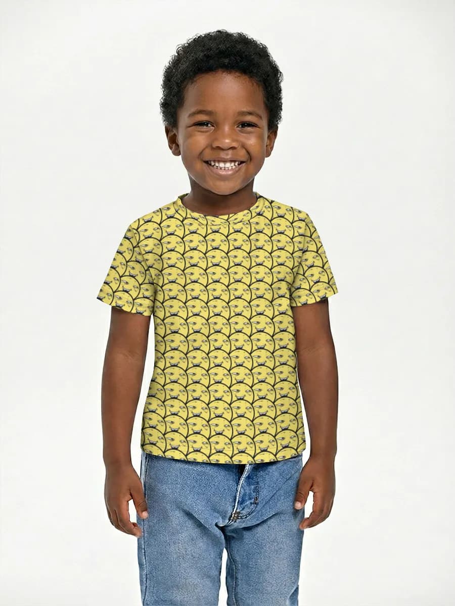 Smug Yellow Grin — Children's cotton T-shirt (for boys. Copy)