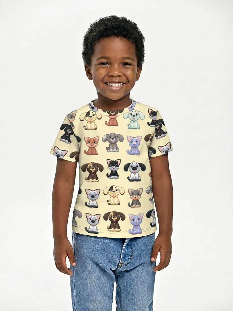 Children's cotton T-shirt (for boys. Copy)
