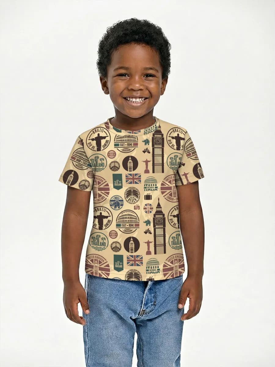 Children's cotton T-shirt (for boys. Copy)