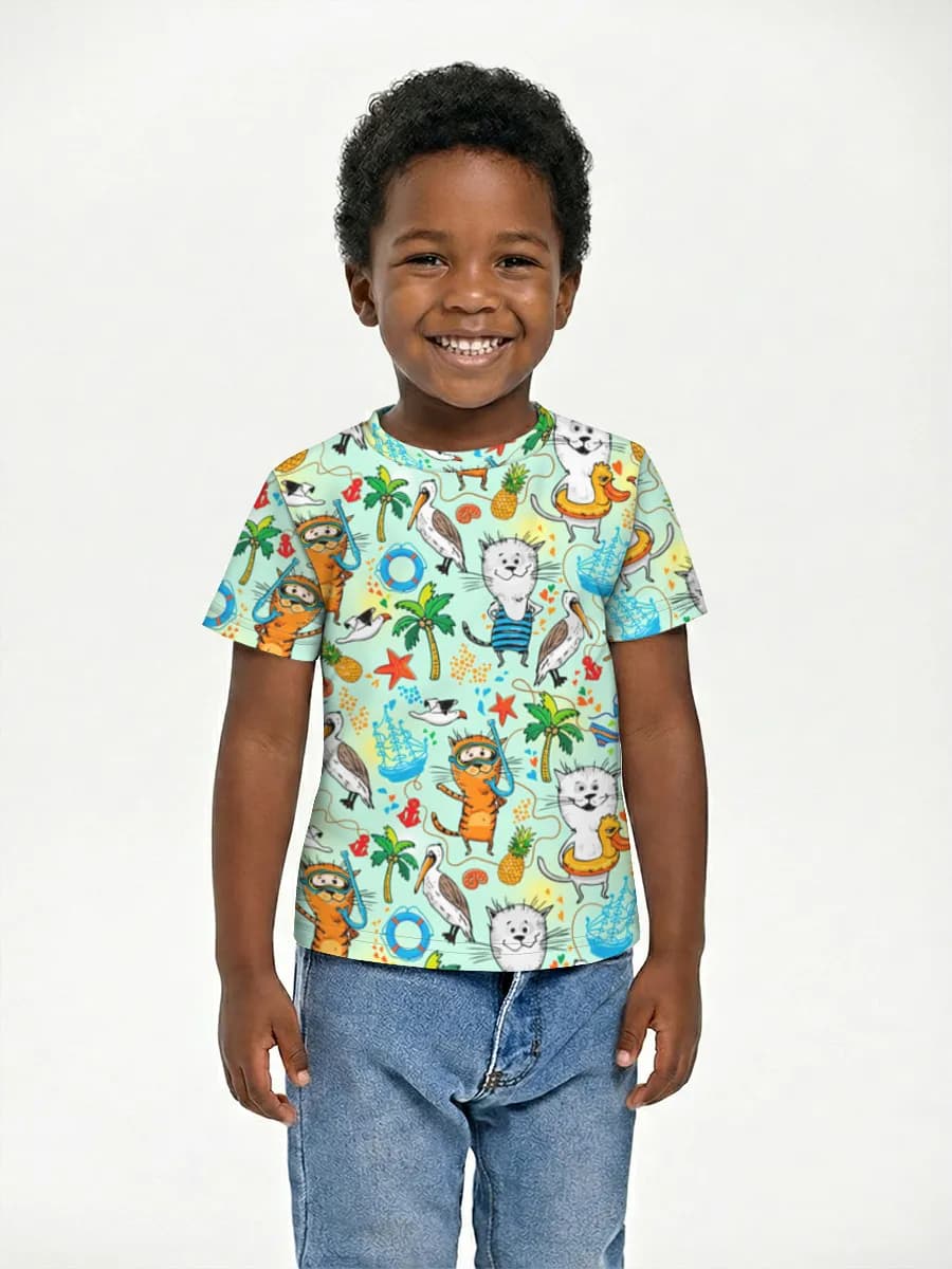 Children's cotton T-shirt (for boys. Copy)