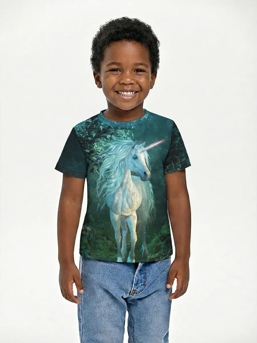 Unicorn In Enchanted Forest