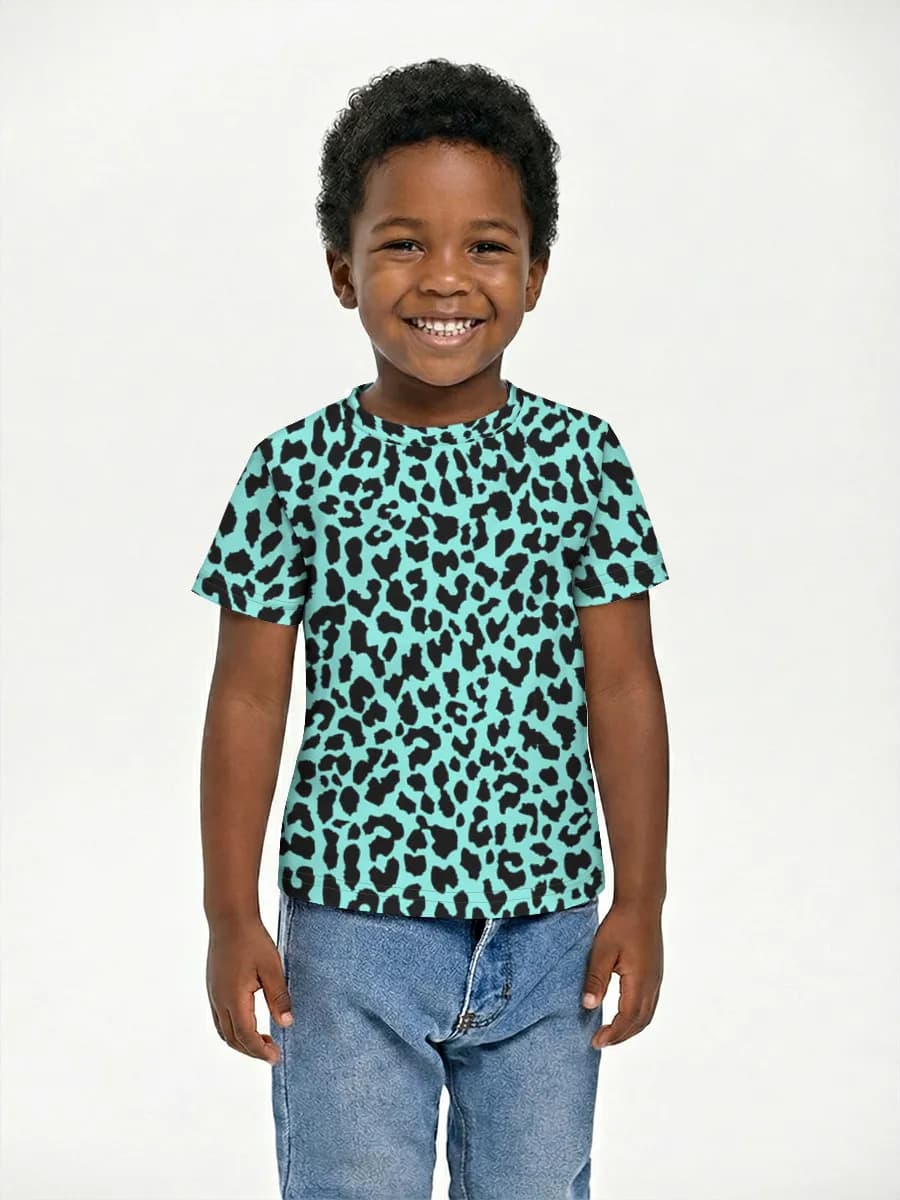 Turquoise Leopard Print