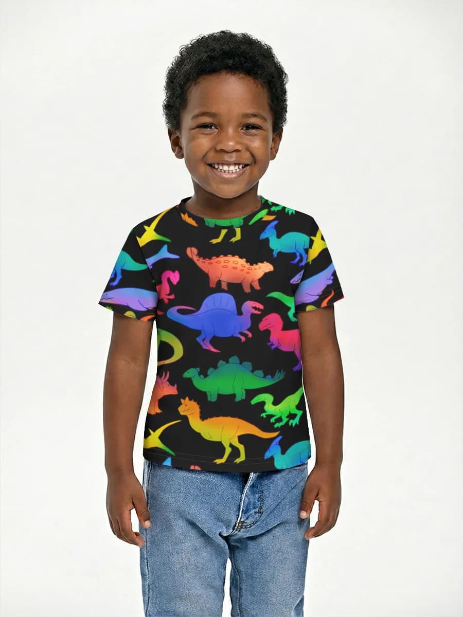 Neon Rainbow Dinosaurs