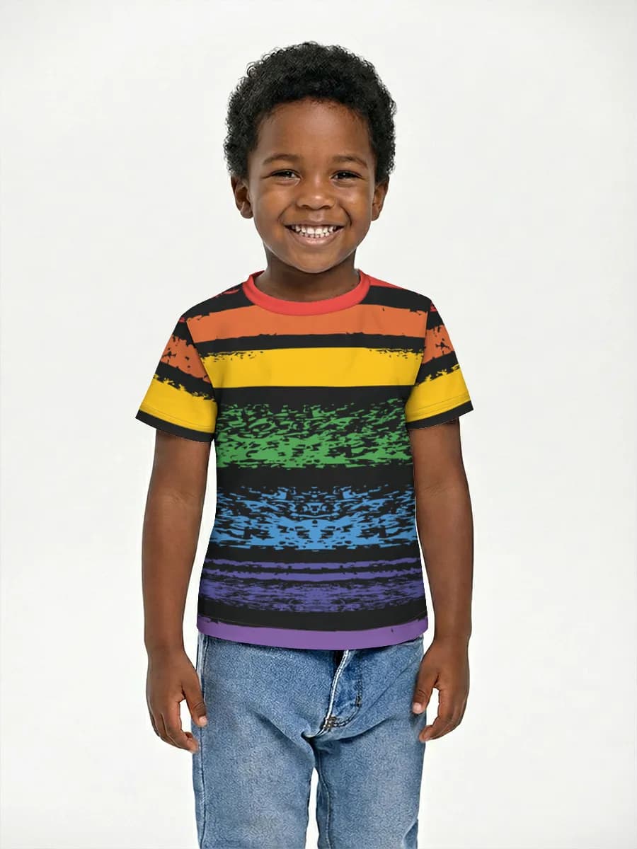 Distressed Rainbow Stripes