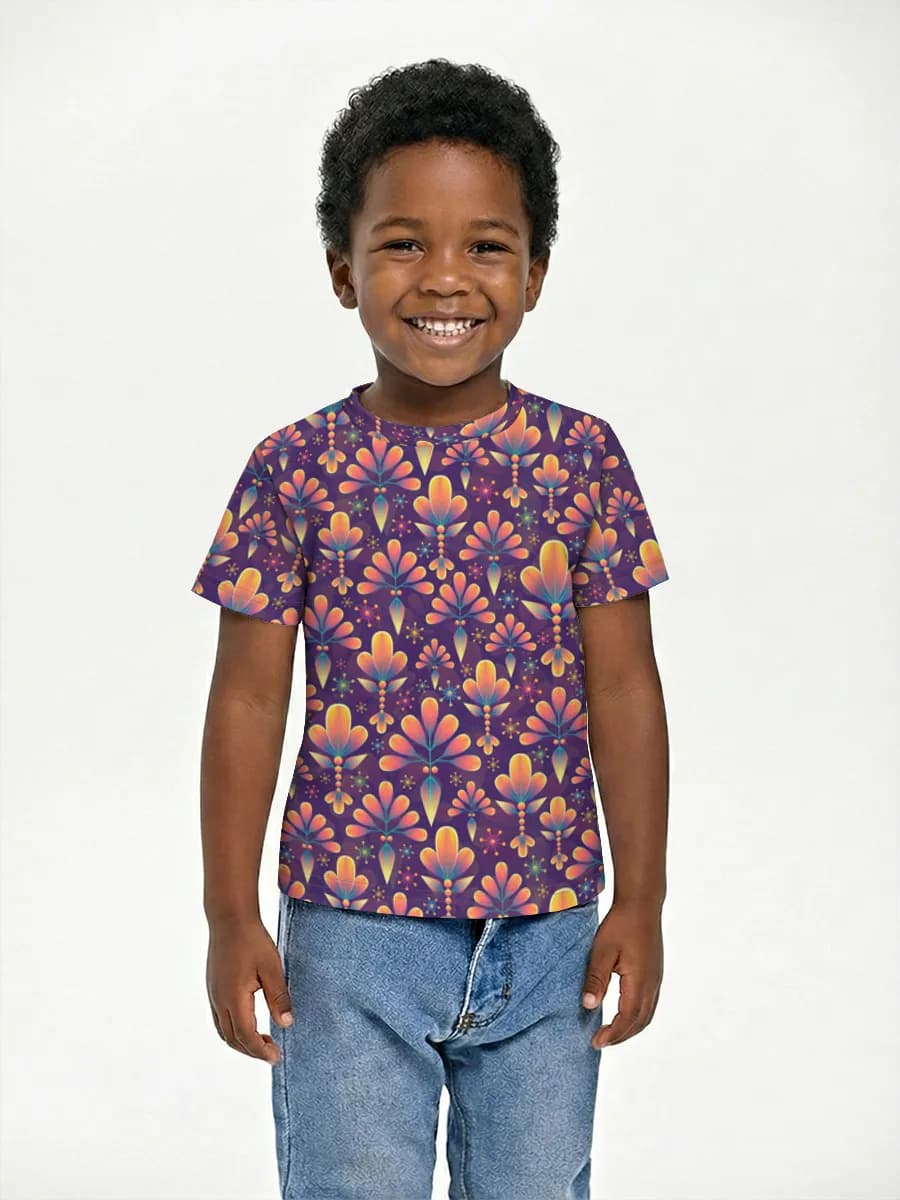 Vibrant Retro Floral Motifs