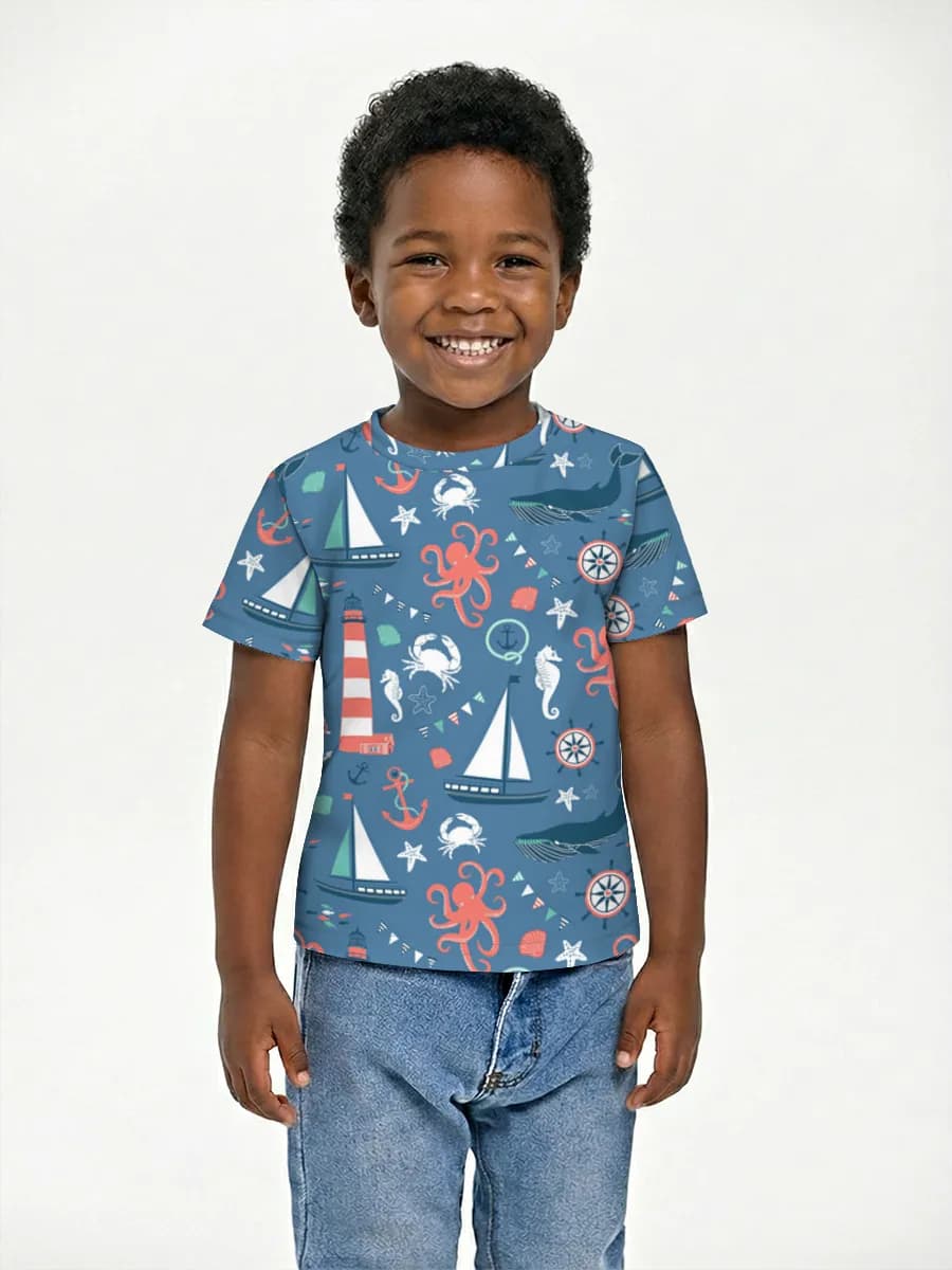 Children's cotton T-shirt (for boys. Copy)