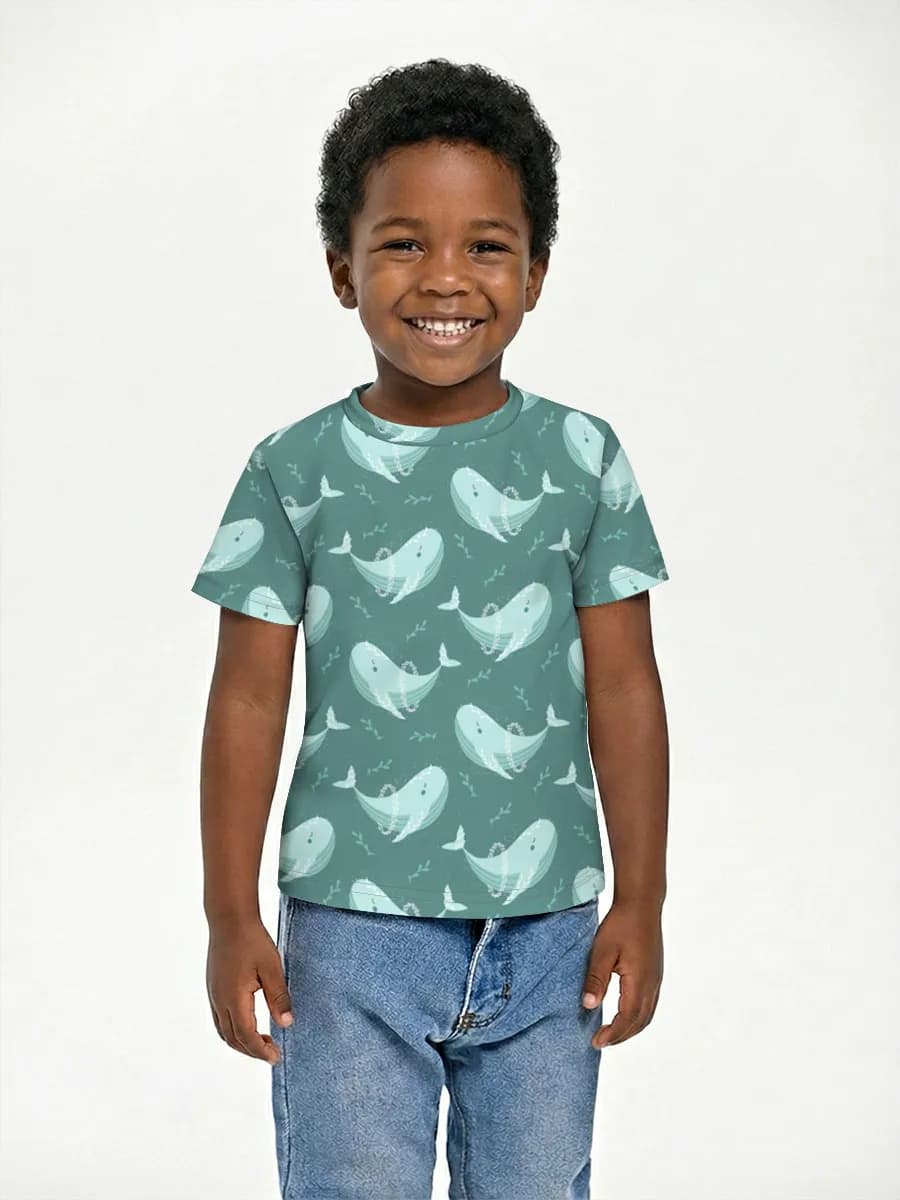 Cute Teal Whales