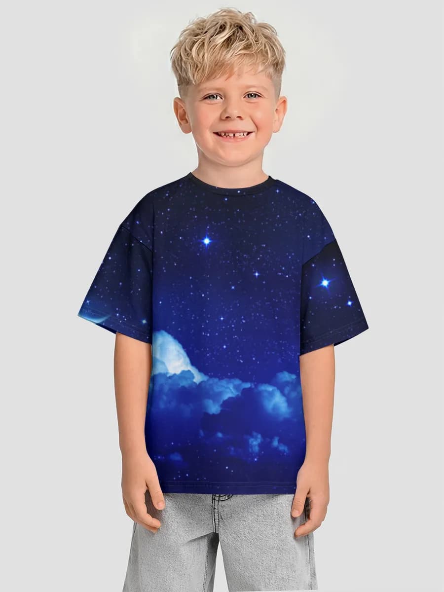Crescent Moon Starry Sky