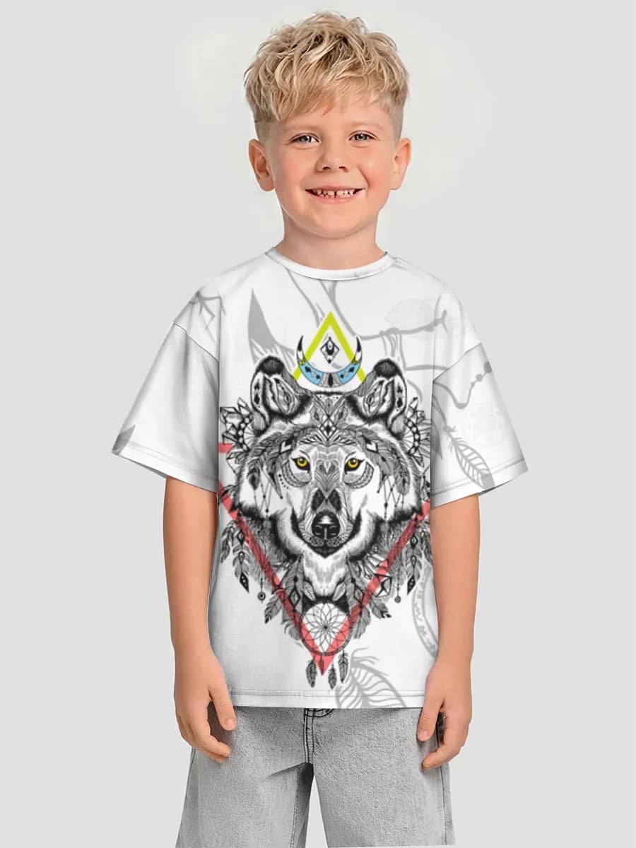 Geometric Dreamcatcher Wolf