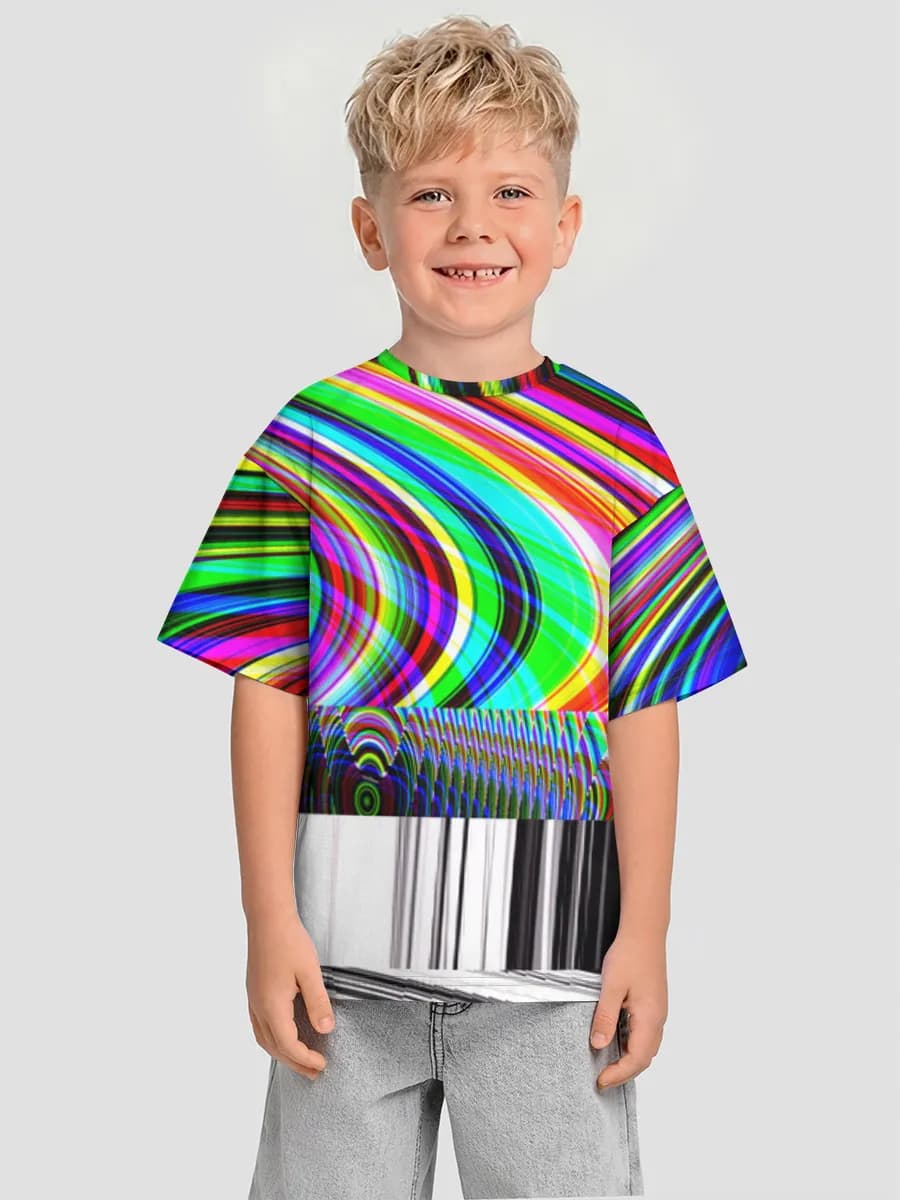Rainbow Glitch Waves