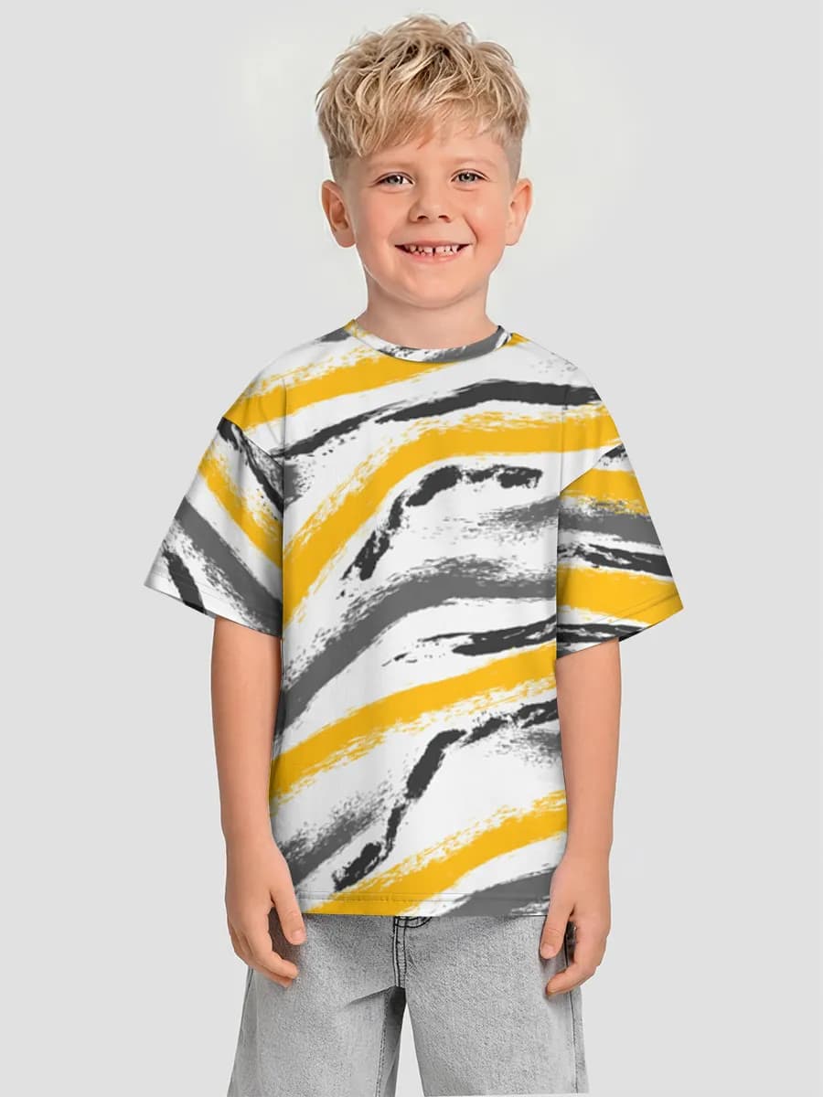 Mustard Chevron Brushstrokes