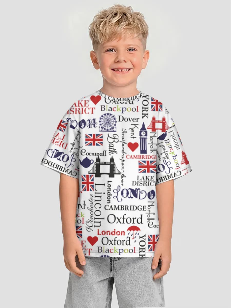 UK Travel Typography Collage