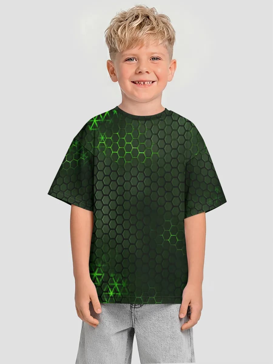 Neon Green Hex Grid