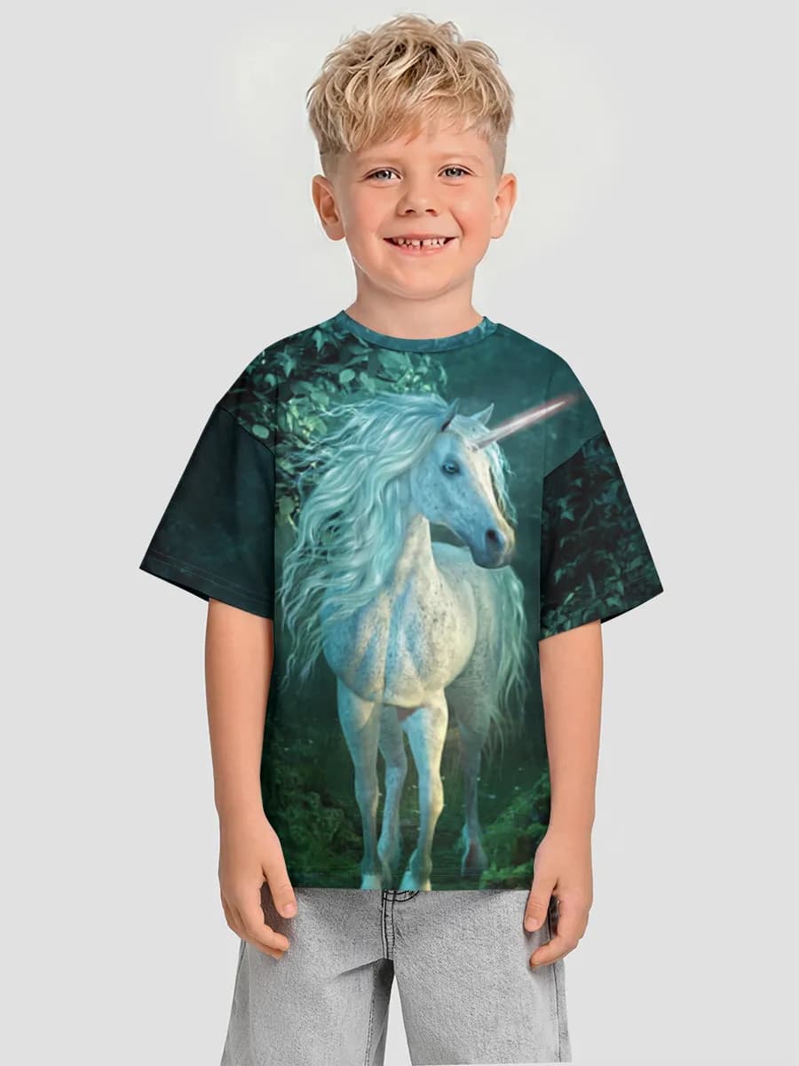 Unicorn In Enchanted Forest