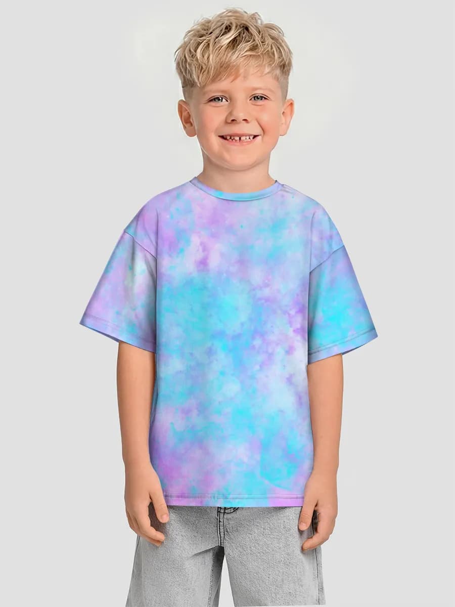 Pastel Watercolor Swirl — Children's T-shirt. Oversized