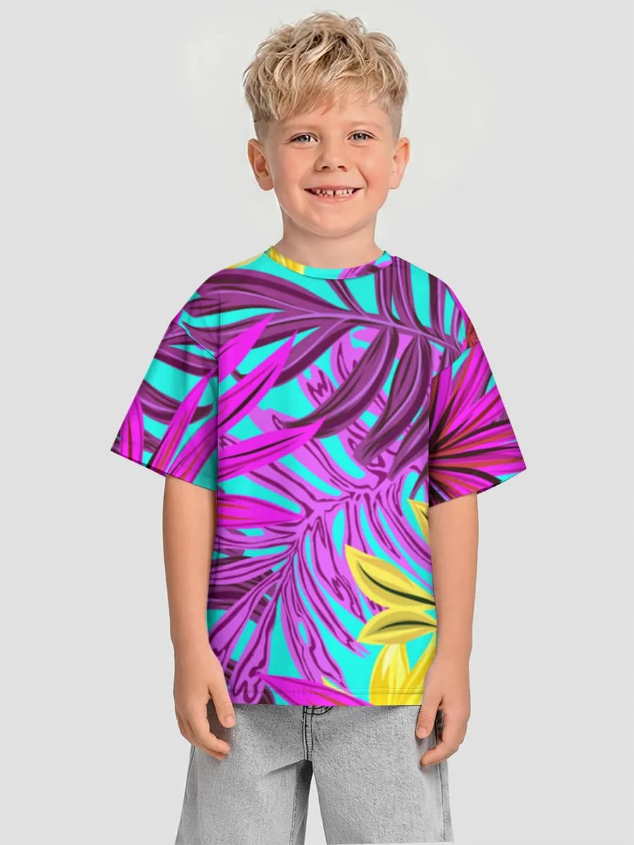 Neon Tropical Leaves