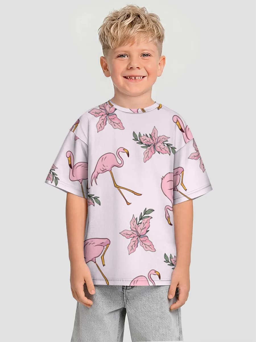 Pastel Flamingos And Florals