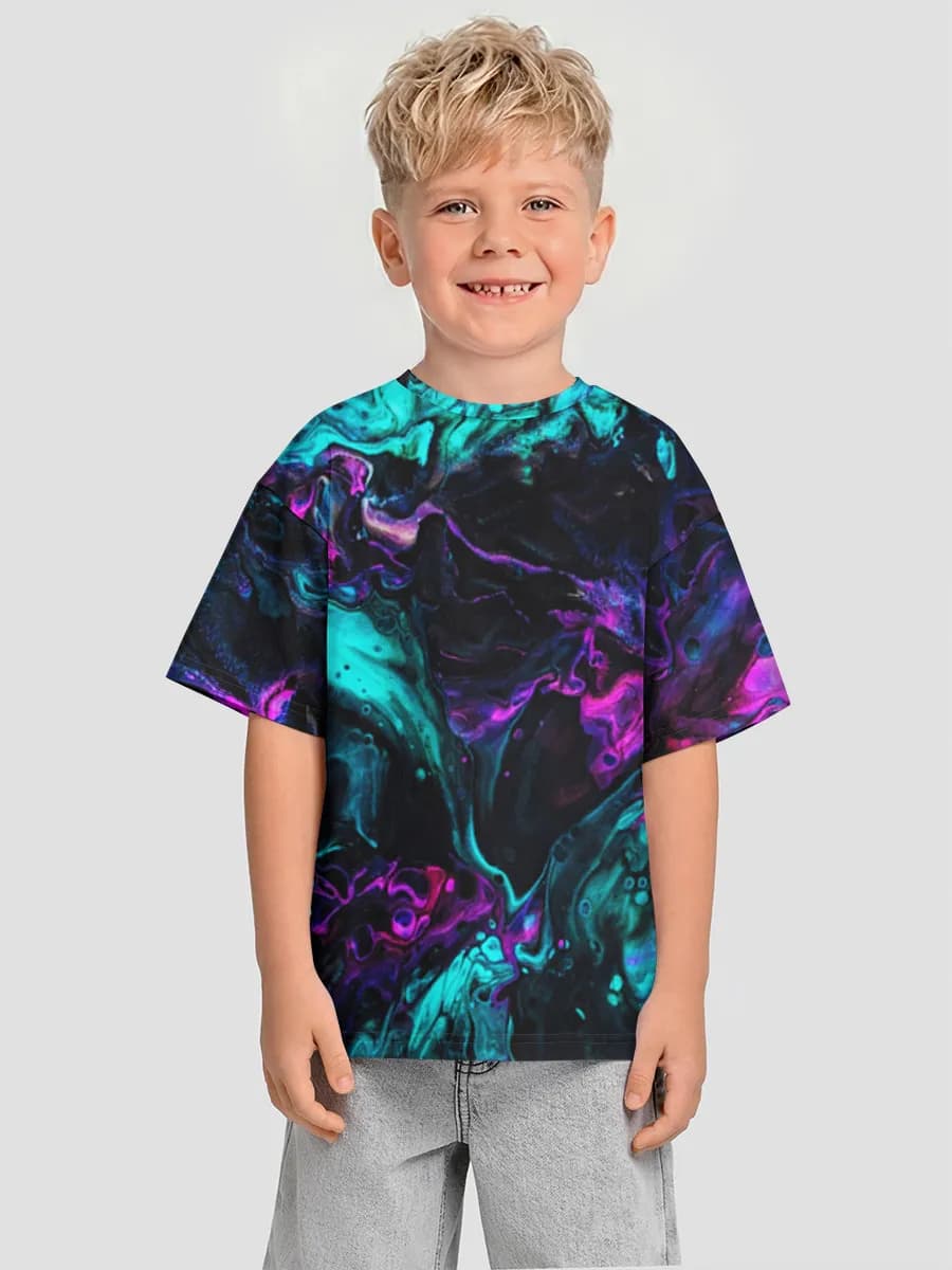 Neon Cosmic Fluid Swirl