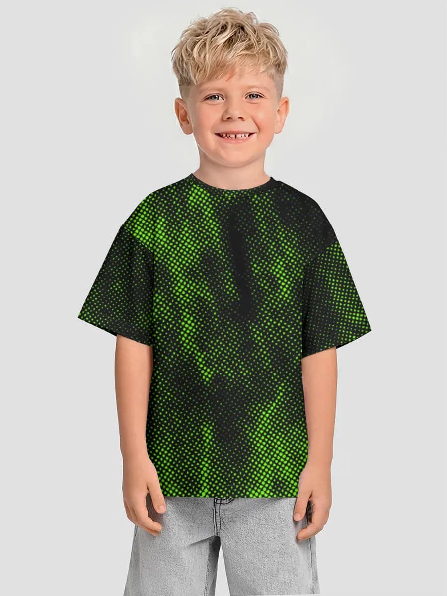 Neon Green Halftone Grunge