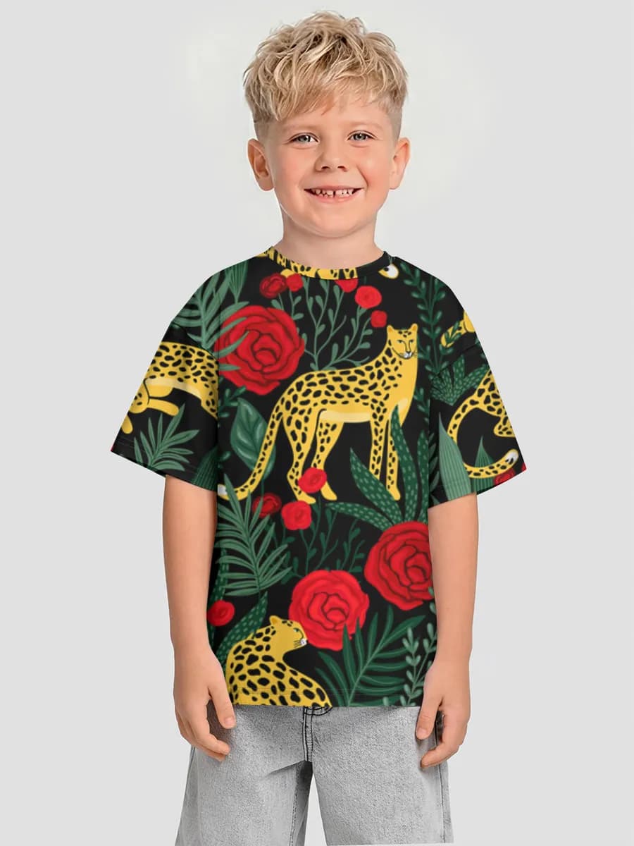 Leopards And Red Roses