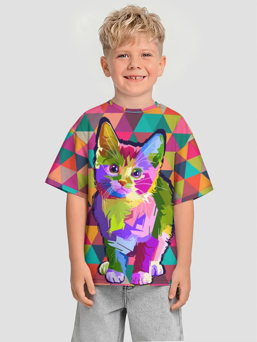 Rainbow Pop Art Kitten