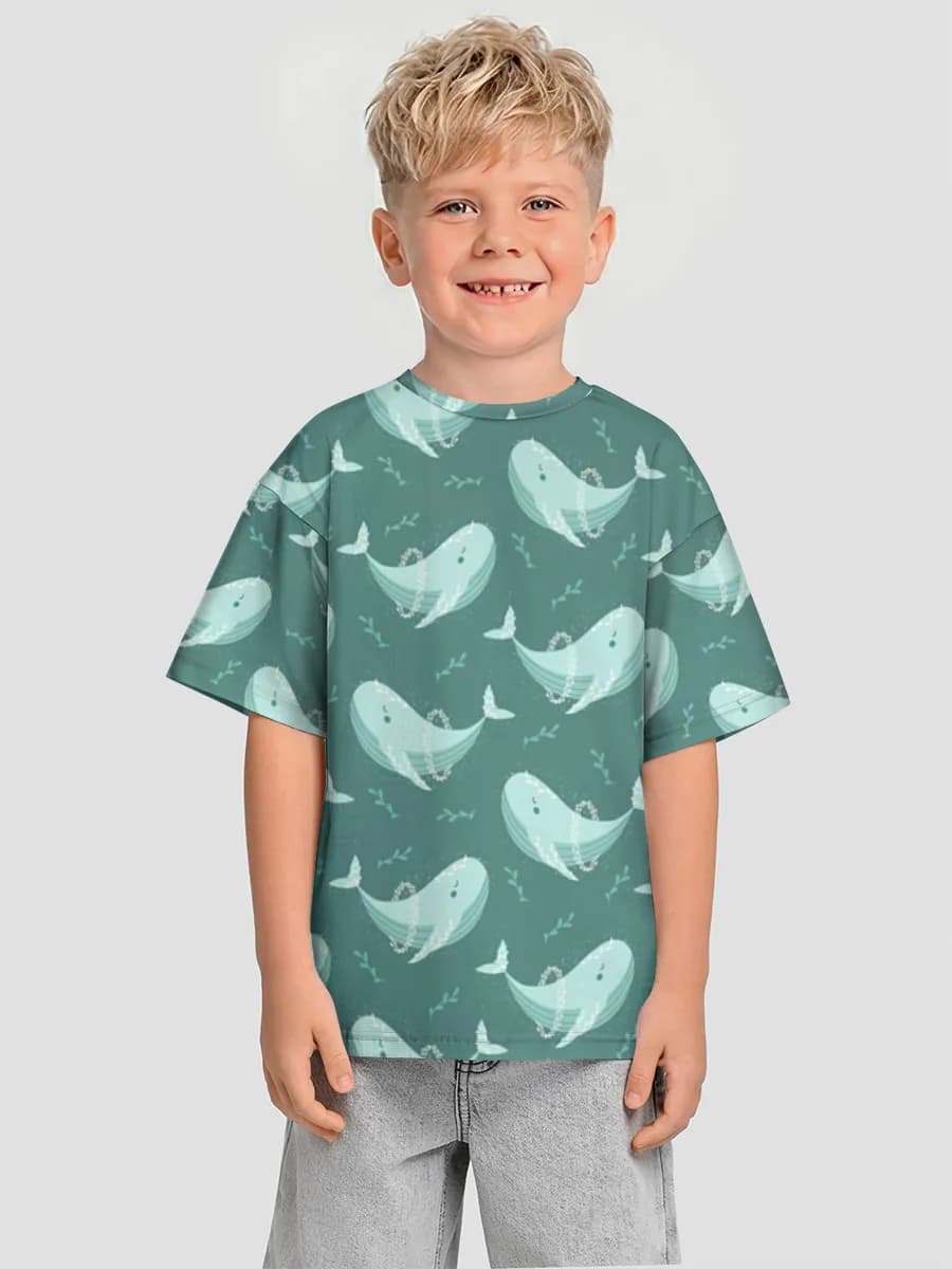 Cute Teal Whales