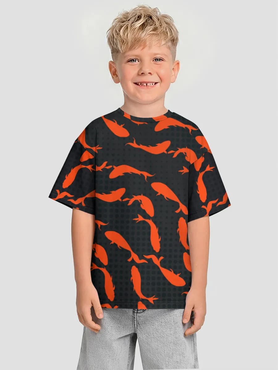 Orange Koi Fish Silhouettes