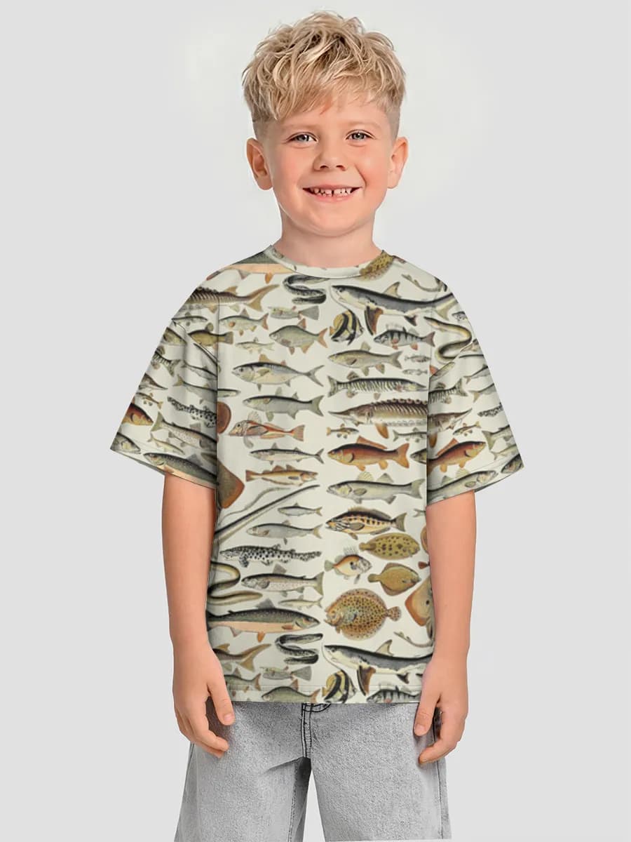 Vintage Fish Illustration Collage