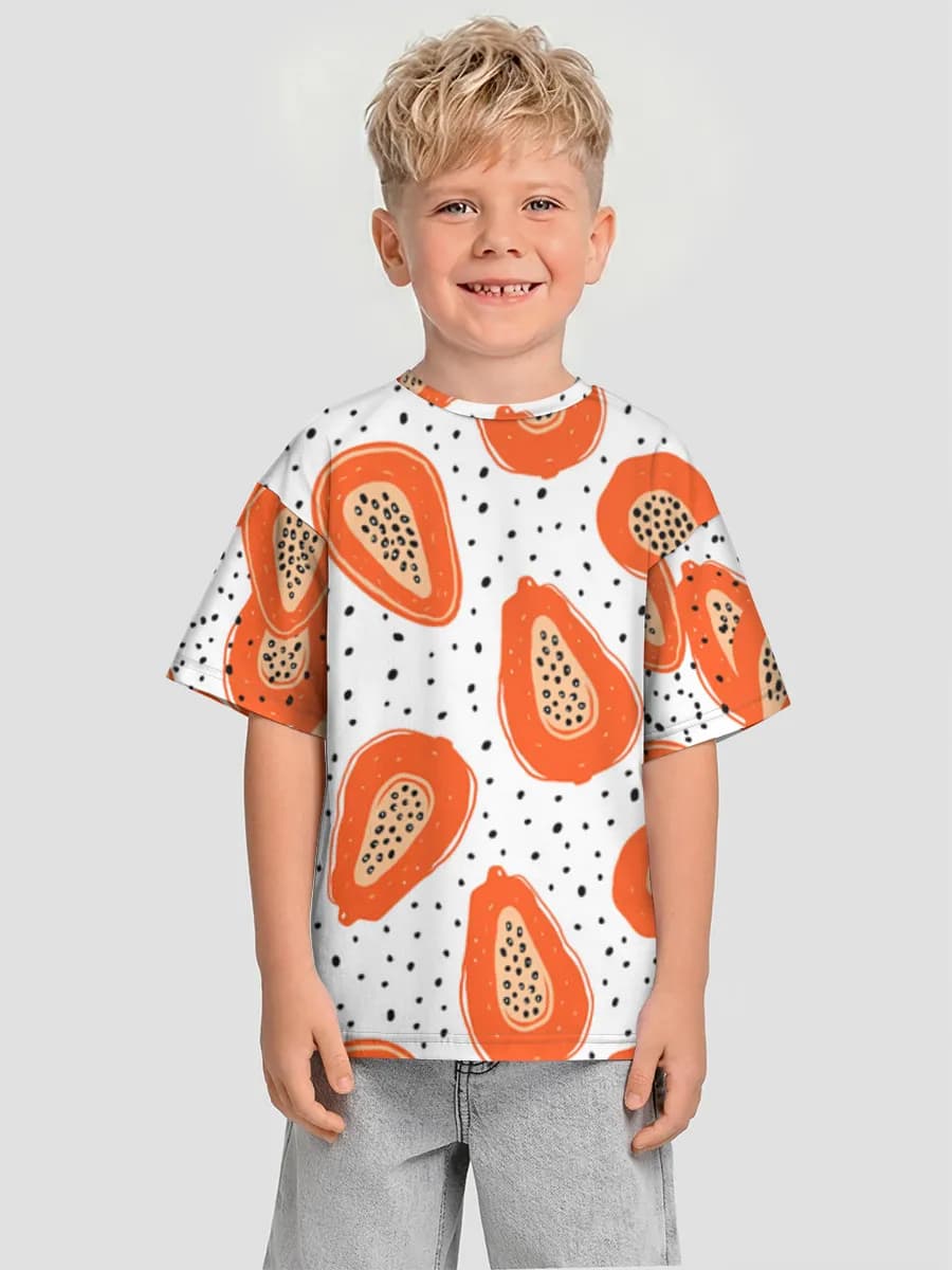 Papaya Slices on Black