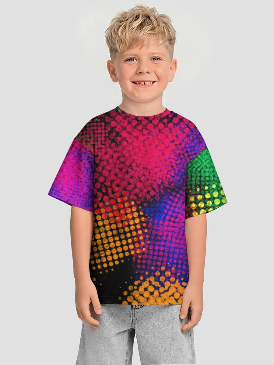 Neon Halftone Color Burst